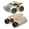 4X30 Kids Toy Night Vision Binoculars with Pop-Up LED Light Portable Neck Strap for Watching Hiking Travelling