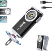 G2 mini flashlight key chain; 5 modes small Led flashlight; EDC key chain brightest flashlight magnetic cap clip.Black