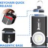 G2 mini flashlight key chain; 5 modes small Led flashlight; EDC key chain brightest flashlight magnetic cap clip.Black