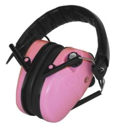 Caldwell E-Max Low Profile Electric Hearing Protection Pink