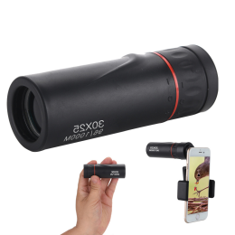 Binoculars 500x25 HD Telescope 5000M Long Range Folding Mini Telescope BAK4 Optics For Hunting Sports Outdoor Camping Travel (Color: 30x25 Monocular)