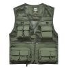 Men's Vest Tactical Military Outdoor Multi-Pockets Jacket Zipper Sleeveless Travels Male Photography Fishing Men