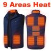 Areas Heated Vest Men Women Electric Jacket Thermal Heating Tactical Veste Chauffante