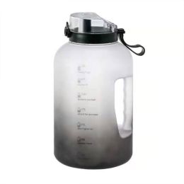 Portable Sports Bucket Large Sport Water Bottle Sports Drinking Water Bottle (Color: Gray)