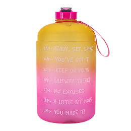 Portable Sports Bucket Large Sport Water Bottle Sports Drinking Water Bottle (Color: Yellow & Pink)