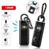 USB Chargeable Personal Safety Alarm Key Chain 130 DB With LED Light For Outdoors