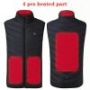 Areas Heated Vest Men Women Electric Jacket Thermal Heating Tactical Veste Chauffante